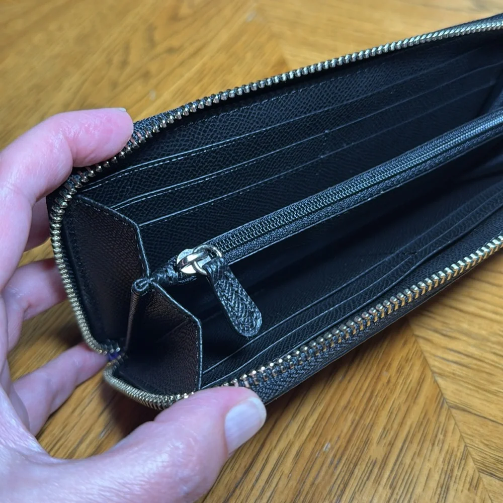 NWT COACH BRAMBLE ROSE SLIM ACCORDION ZIP WALLET